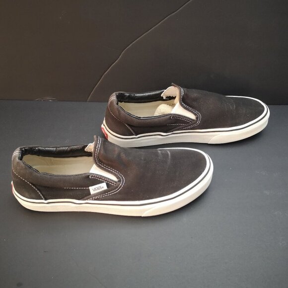Vans Black Unisex Men's Size 8 / Ladies Size 9.5 Slip On Sneakers - Picture 2 of 7